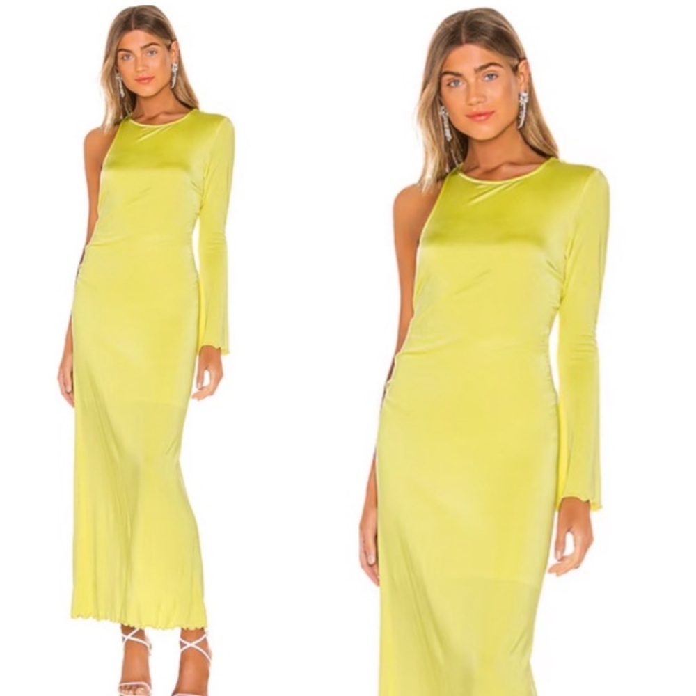 Diane Von Furstenberg KYLIE DRESS maxi prom formal one sleeve size XS